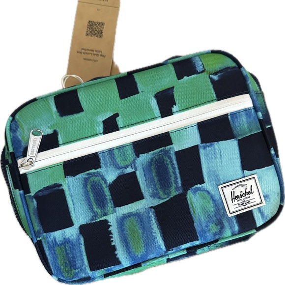 NEW Herschel Pop Quiz Lunch Box w/ matchingYouth backpack. Painted checker. - Picture 2 of 3